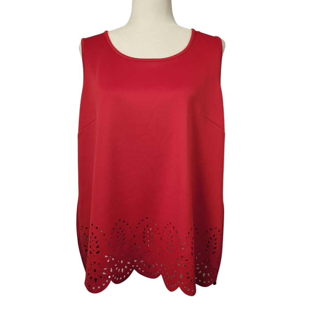 Joan Rivers - Red Scoop Neck Tank - Size Large